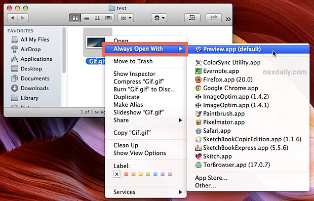 change preview from the default app for opening documents on a mac